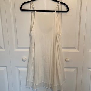 White low back shift dress, M, new condition